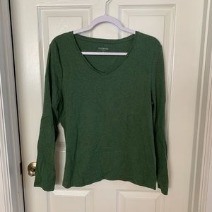 Talbots Long Sleeve T - V Neck - Green